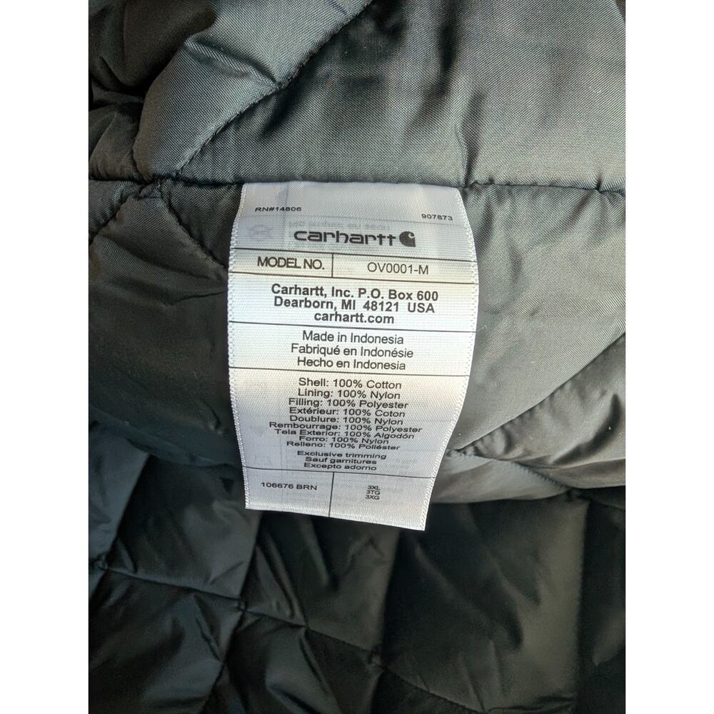 NWT Carhartt Vest Men's 3XL Brown Iconic V01 Firm Duck Relaxed Fit Sleeveless - Picture 5 of 5